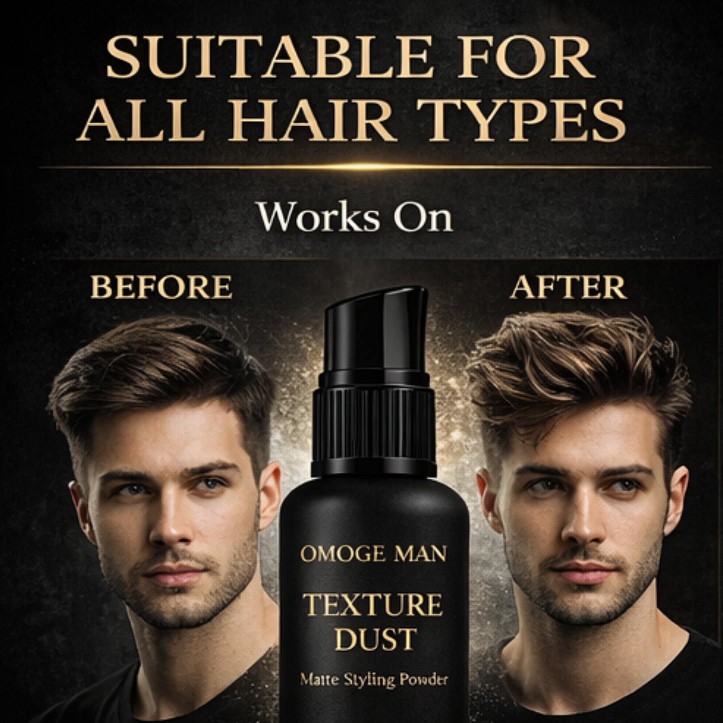 Omoge Man Texture Dust Matte Styling Powder – Strong Hold & Natural Volume (20g)