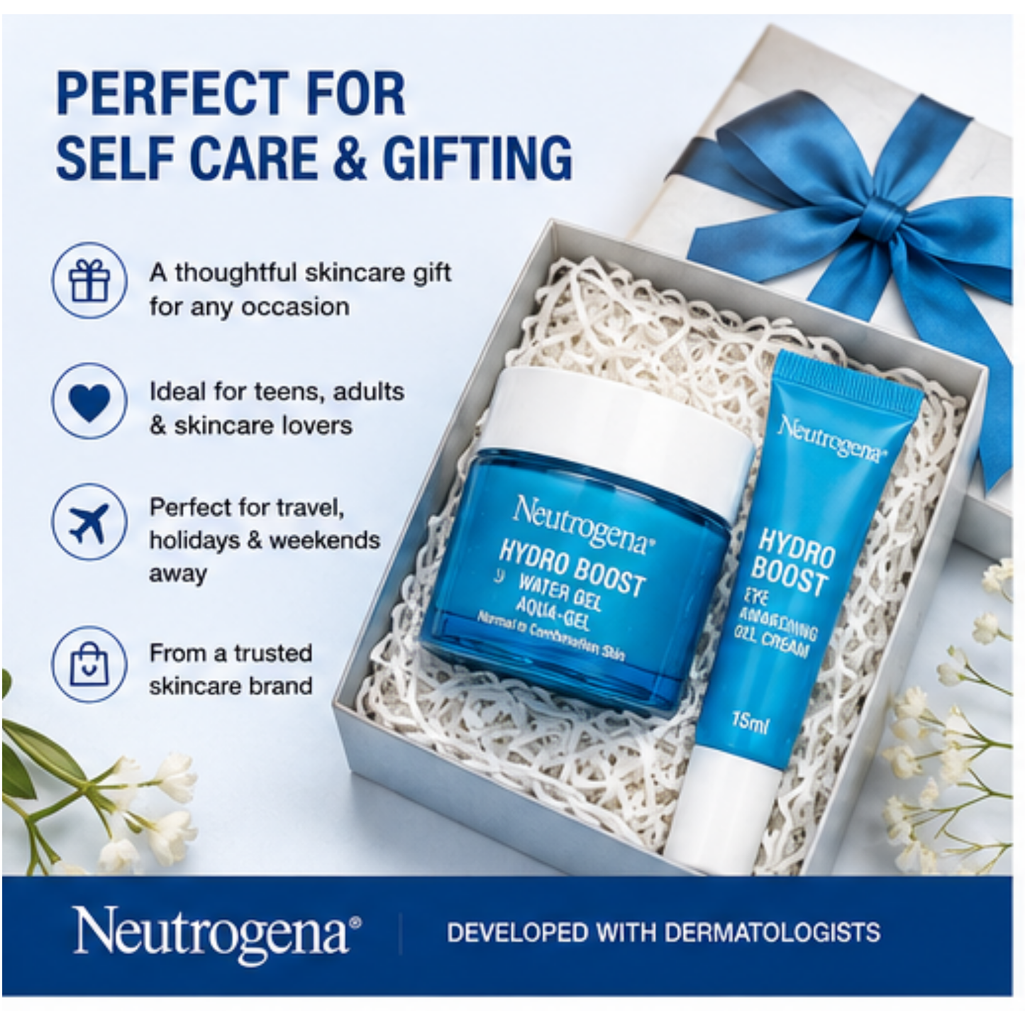 Neutrogena Hydro Boost Water Gel and Eye Gel Cream Hydration Duo