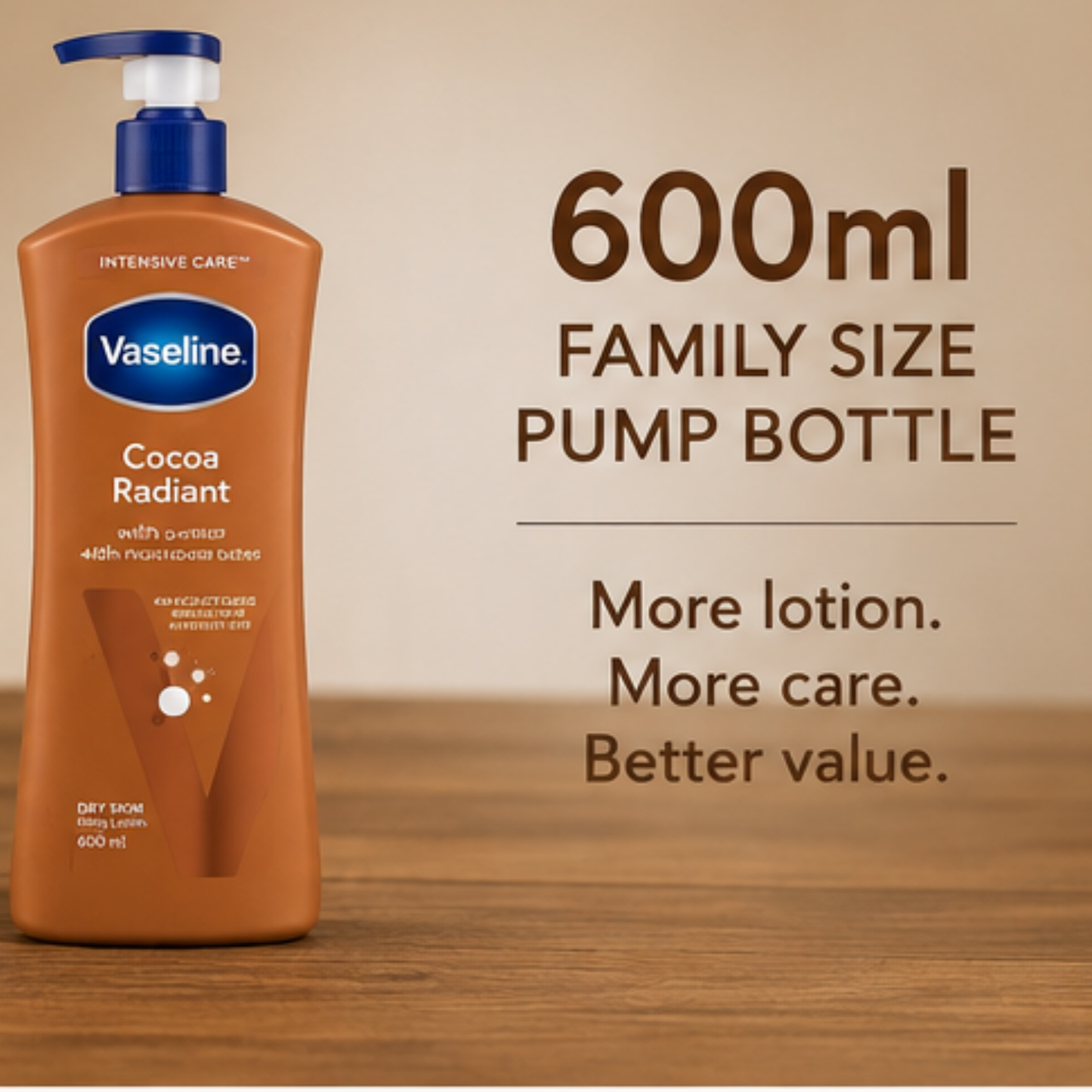 Vaseline Cocoa Radiant Body Lotion 600ml
