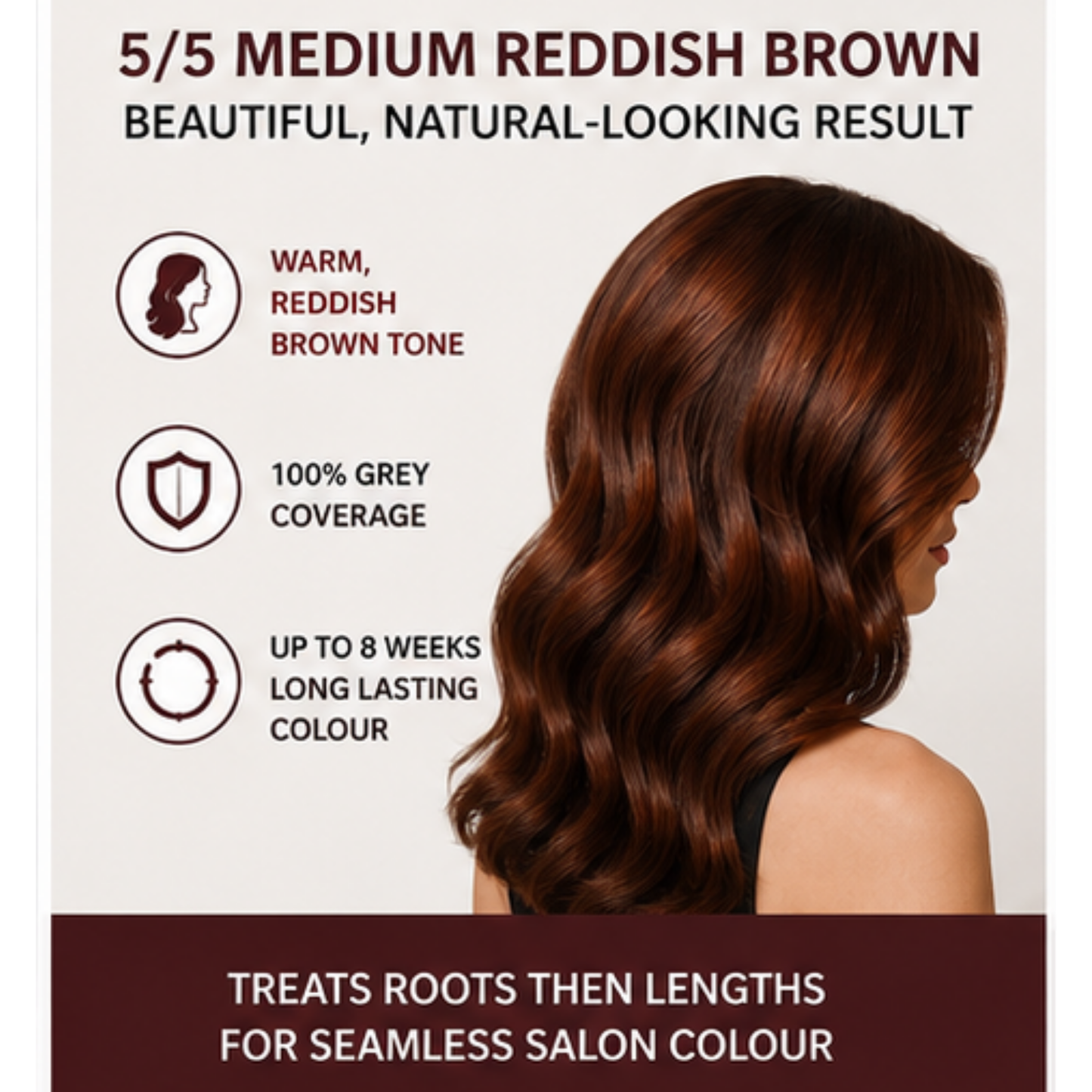 Vidal Sassoon Salonist 5/5 Medium Reddish Brown Hair Colour Set With Dye Bowl And Brush Kit