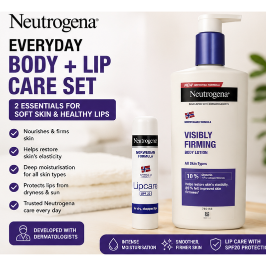 Neutrogena Visibly Firming Body Lotion and Lipcare SPF20 Everyday Care Set