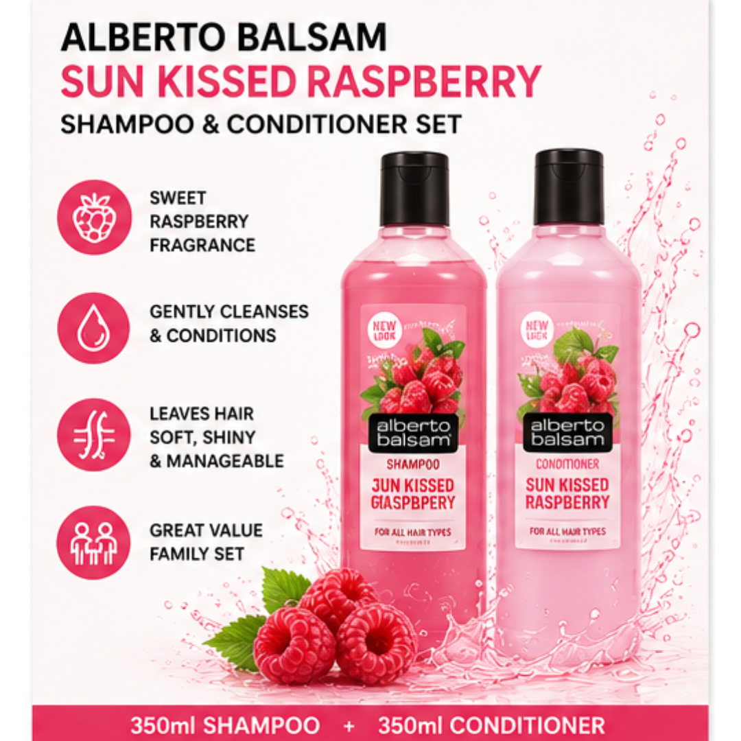 Alberto Balsam Sunkissed Raspberry Shampoo And Conditioner Duo – 350ml Each