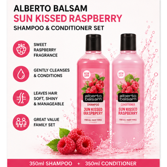 Alberto Balsam Sunkissed Raspberry Shampoo And Conditioner Duo – 350ml Each